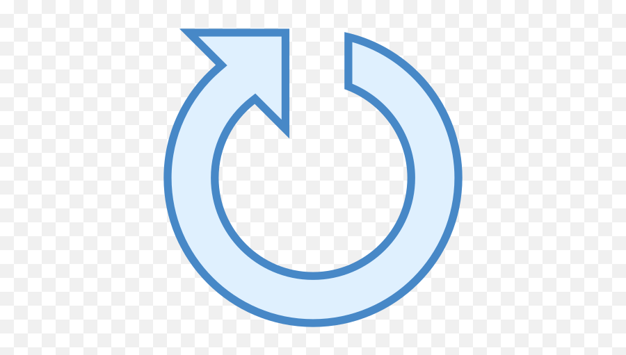 Restart Icon In Blue Ui Style - Yellow Arrow Sign Clockwise Emoji,Reset Favorite Emojis Iphone