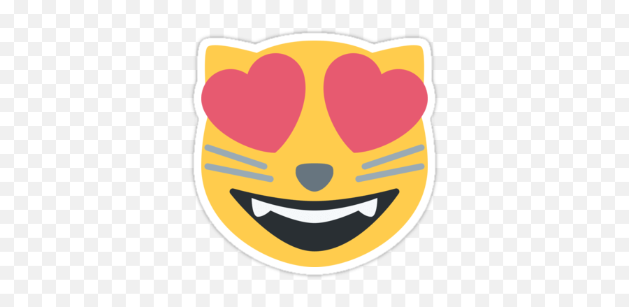 Cat Emoji Heart Eyes - Emoji Heart Eyes Cat,Heart Eyes Emoji Png