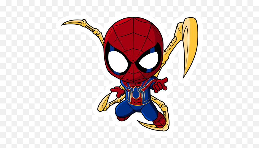 Marvel Chibi Spider - Chibi Marvel Sticker Emoji,Spiderman Emoticon Logo