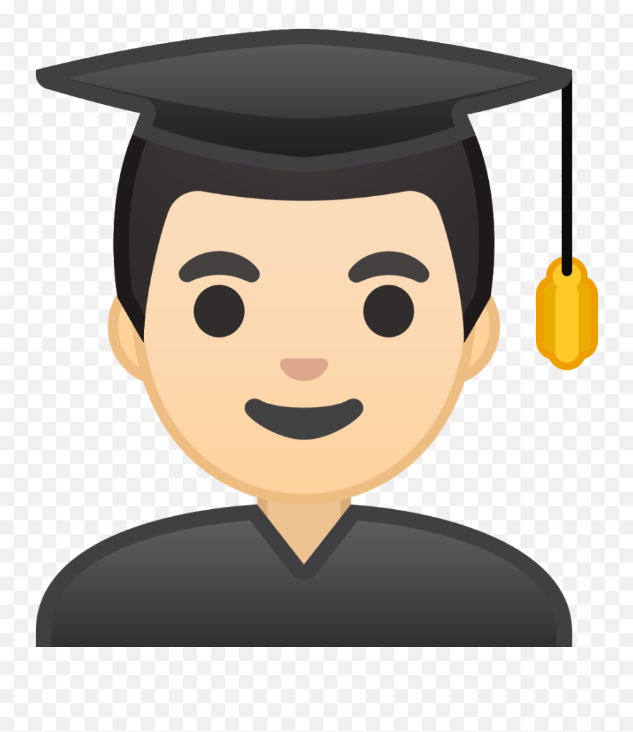 Man Student Light Skin Tone Icon Noto Emoji People - Student Emoji,Android Emoji Brown Square