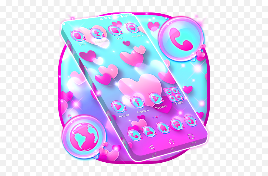 Love Bubble Launcher Theme - Apps On Google Play Girly Emoji,Surprized Emojis Images