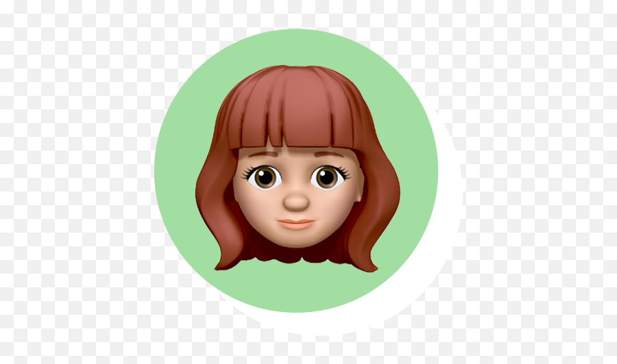 Avokado Lab Emoji,Women Tech Emoji White Brown Hair