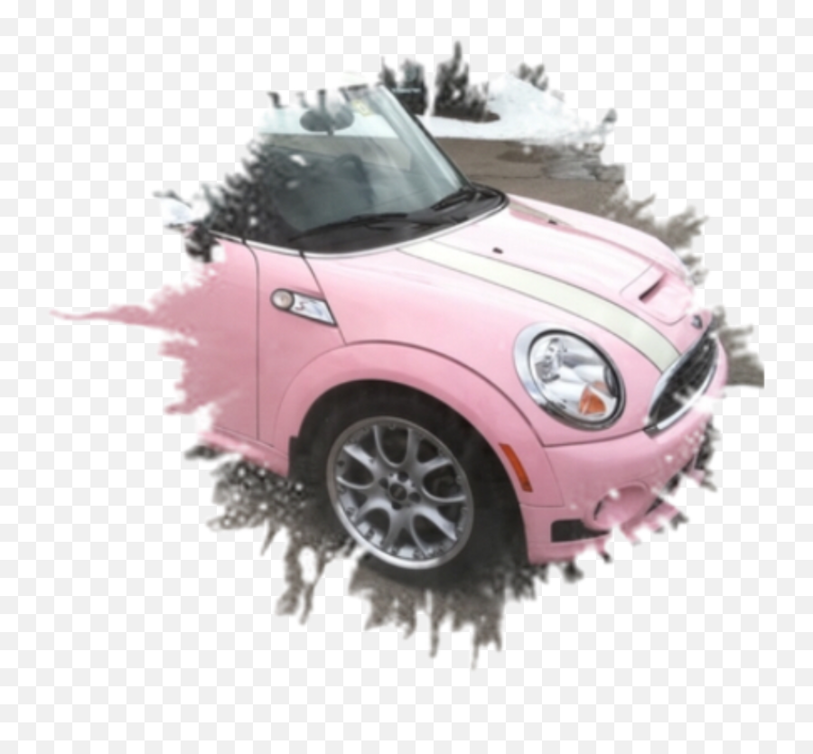 Minicooper Pink Car Pinkcar Sticker - Mini Cooper Barbie Emoji,Mini Cooper Emoji