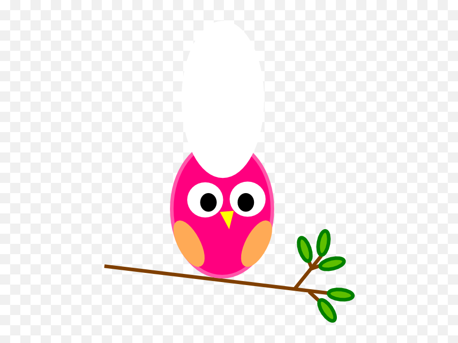 Orange And Pink Owl Clip Art At Clkercom - Vector Clip Art Owl Clip Art Emoji,Owl Text Emoticon