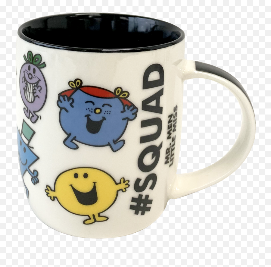 Mr Men And Little Miss Squad Ceramic Mug - Serveware Emoji,Coffee Cup Emoticon