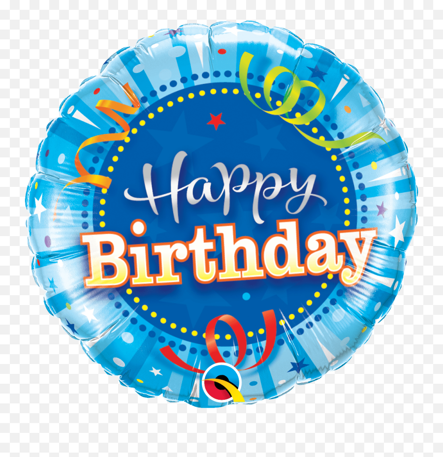 Birthday Cake Blue 18 Foil Balloon - Event Emoji,Emoji Party Balloons