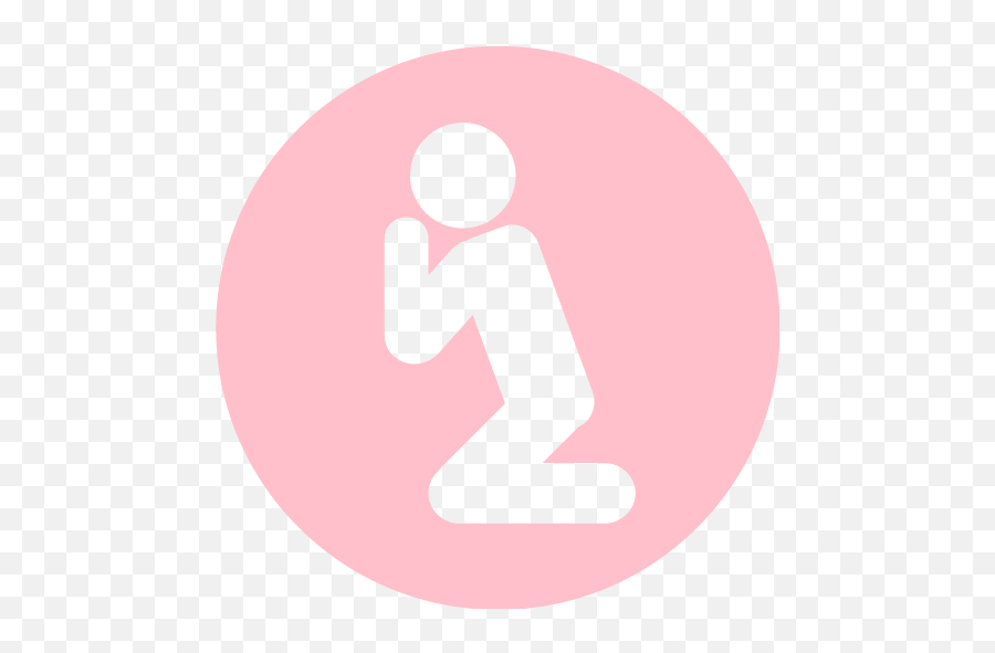 Pink Praying Icon - Free Pink Praying Icons Praying Icon White Png Emoji,How To Make Praying Hands Emoticon