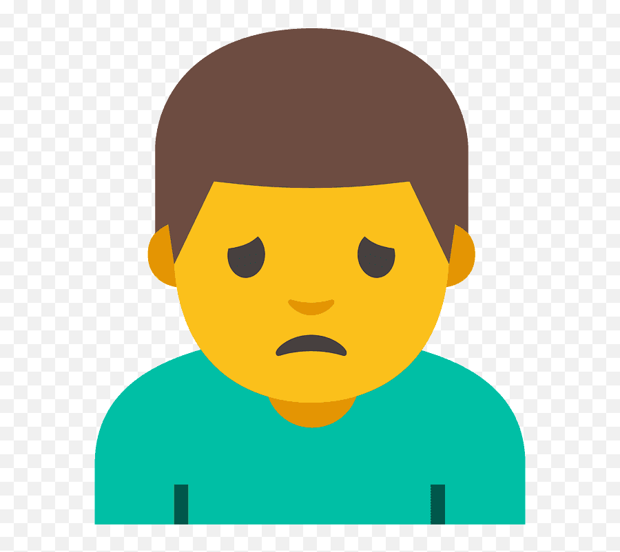 Man Frowning Emoji Clipart - Office Man In Clipart,Frown Emoji