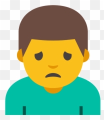 Man Frowning Emoji Clipart - Office Man In Clipart,Frown Emoji