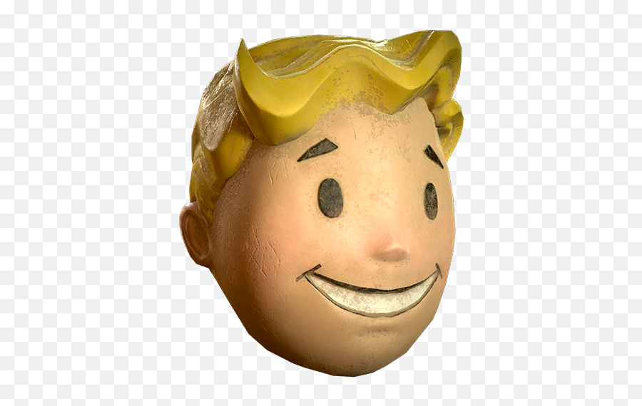 Vault Boy Mascot Head - Happy Emoji,Head On Fire Emoticon