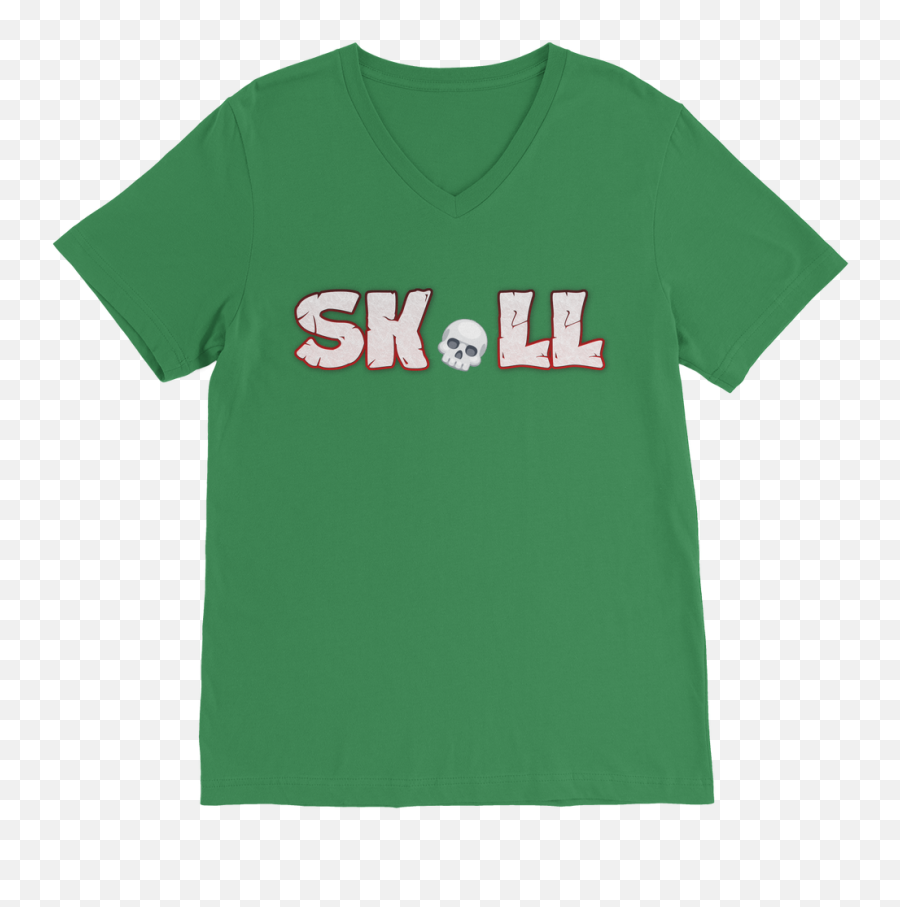 Download Skull Emoji Classic V Neck T Shirt Everything Skull - Kaos Linkin Park,Skull Emojis Png