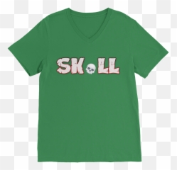Download Skull Emoji Classic V Neck T Shirt Everything Skull - Kaos Linkin Park,Skull Emojis Png