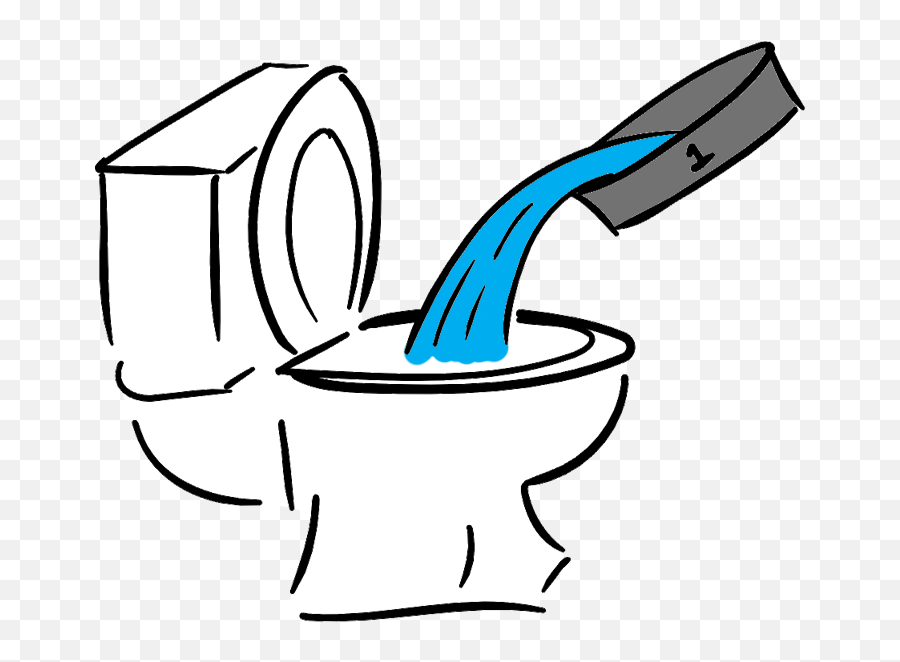 Flush The Liquid Waste Down The Toilet Clipart - Full Size Cartoon Flush Toilet Clipart Emoji,Flush Emoji