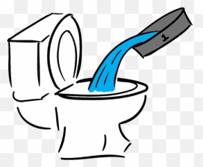 Flush The Liquid Waste Down The Toilet Clipart - Full Size Cartoon Flush Toilet Clipart Emoji,Flush Emoji