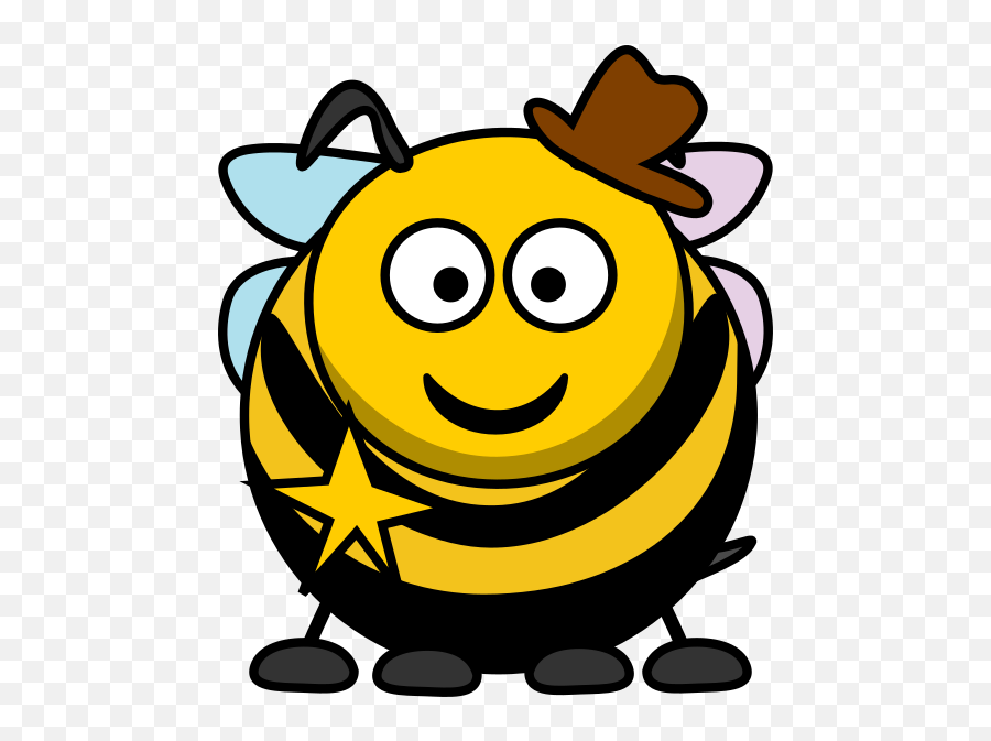 Sheriff Buzzy The Bee Clip Art At Clkercom - Vector Clip Bee Cartoon Emoji,Cowboy Hat Emoticon Facebook