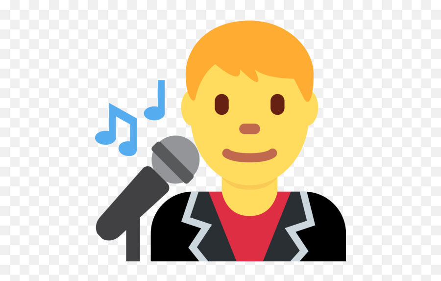 Man Singer Emoji - Emoji Cantor,Singing Emoji