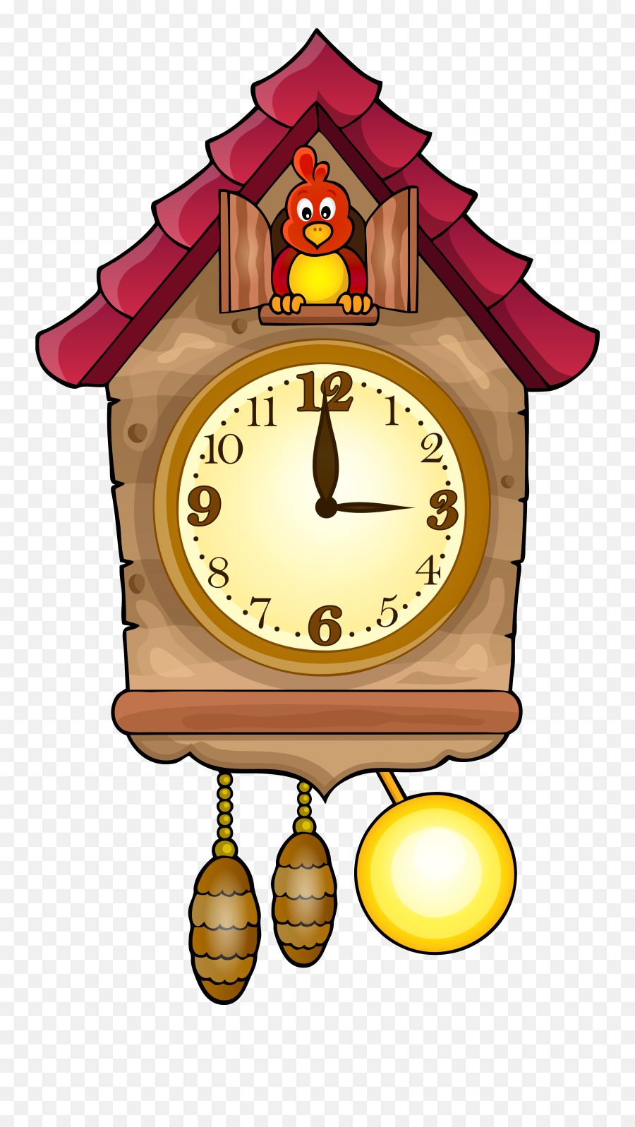 Old Clipart Wall Clock Old Wall Clock - Cartoon Clipart Png Cute Clock Emoji,Old Man Clock Emoji