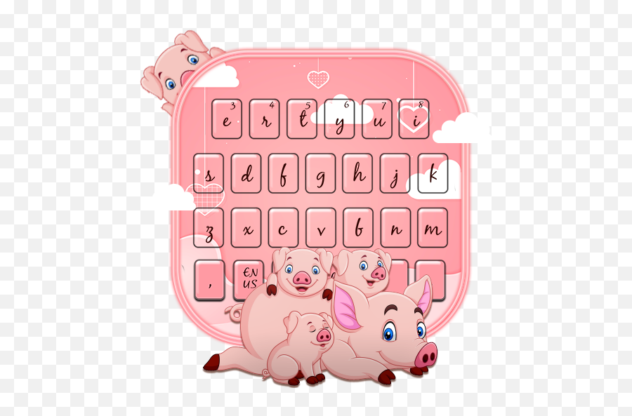 Cute Piggy Family Keyboard Theme U2013 Apps On Google Play - Dot Emoji,Piglet From Winnie The Poo Emojis