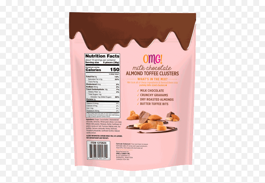 Omg Milk Chocolate Almond Toffee Clusters 20 Oz - Superfood Emoji,Cruchy Chocolate Candy Shaped Like Emojis
