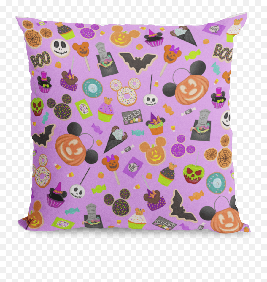 Halloween Party Treats Throw Pillow Cover Made To Order - Decorative Emoji,More Emojis Samsung Pillow