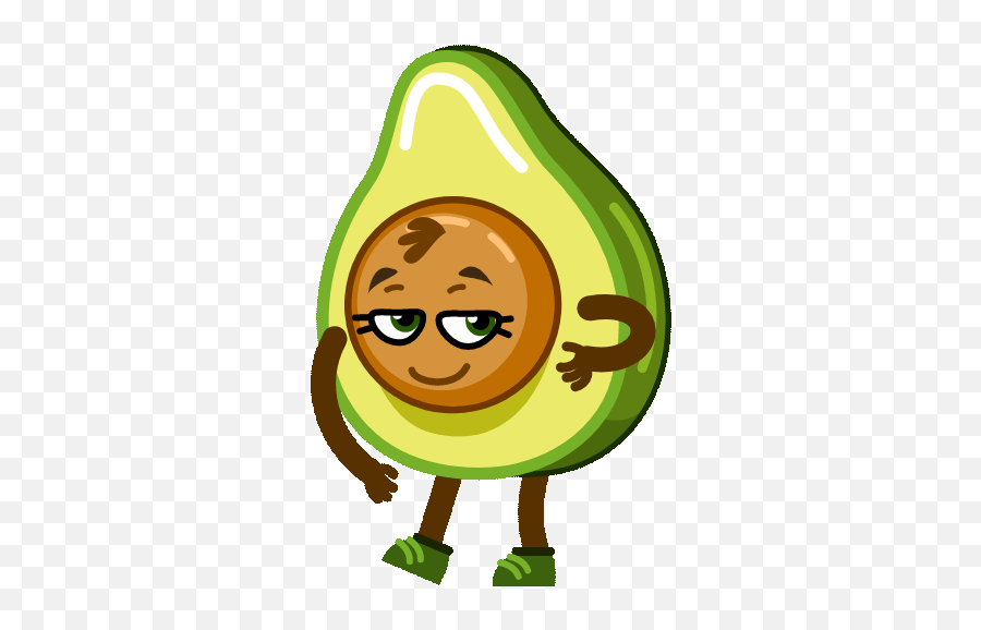 Funny Avocado Animated Sticker By Oleg Sul - Happy Emoji,Lenin Emoticon