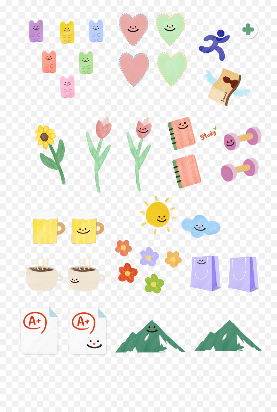 Planner Stickers Crushed Paper - Png Emoji,Kakaotalk Emoticons Large