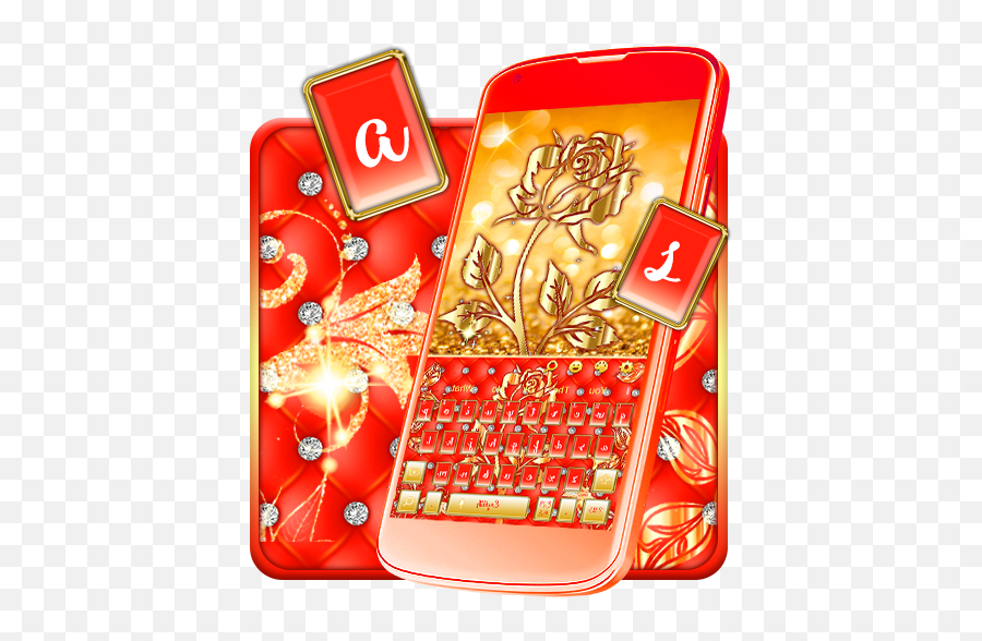 Gold Rose Keyboard - Mobile Phone Emoji,Shark Emoji Keyboard