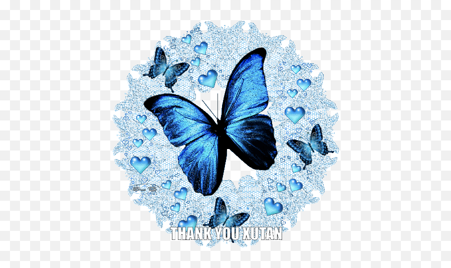 Thank You Thank You Xutan Sticker - Thank You Thank You Emoji,Blue Butterfly Emoji