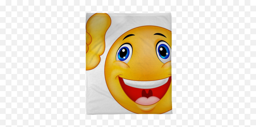 Plush Blanket Happy Smiley Emoticon Face - Pixersus Emoji,Happy Emoticon