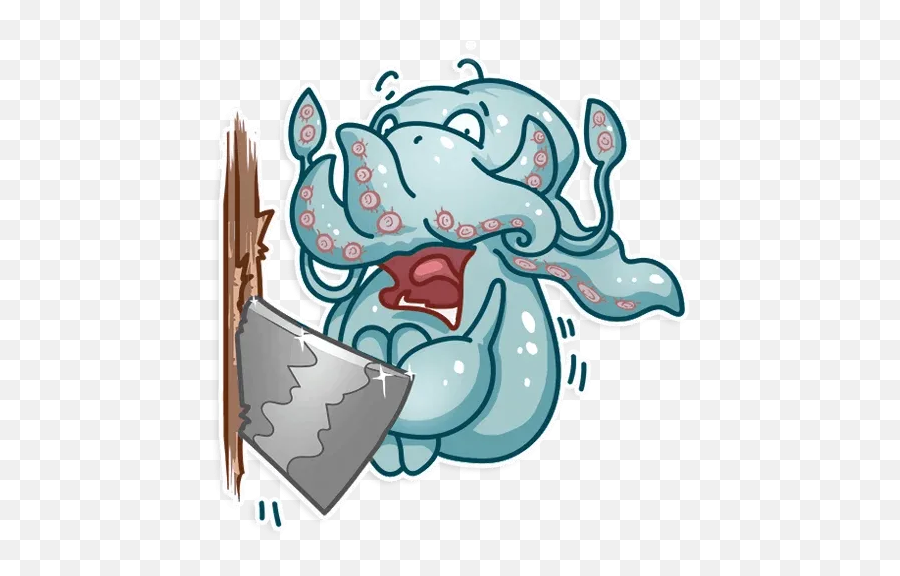 Stickers Set For Telegram - Cthulhu Telegram Stickers Emoji,Cthulu Emoji