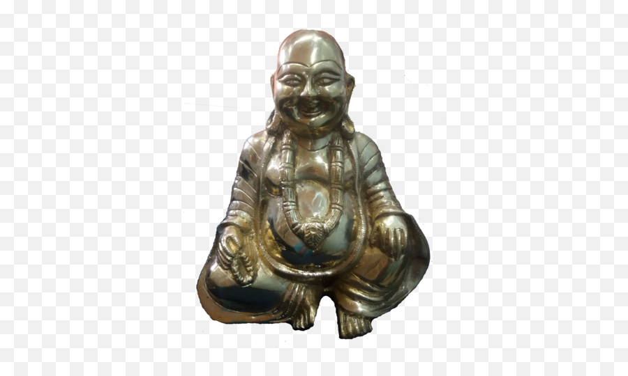 Download Brass Laughing Buddha Statue - 3d Laughing Buddha Artifact Emoji,Buddha Emoji