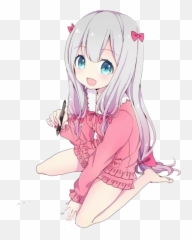 Download Sticker Anime Png - Anime Wallpapers Izumi Sagiri Render Emoji,Anime Emoji Png