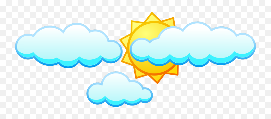 Cloud Sunlight Computer Icons Sky - Sun With Clouds Png Clipart Emoji,Sun And Cloud Emoji