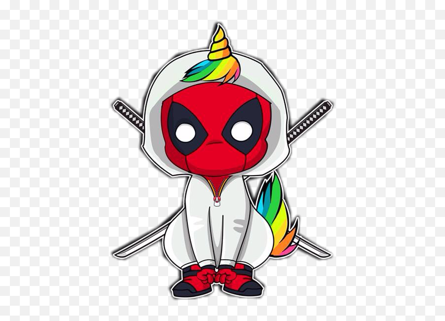 Deadpool Deadpoolunicorn Unicorn - Fictional Character Emoji,Unicorn Emoji Onesie