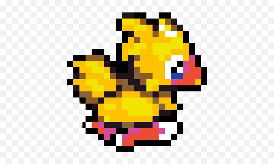 Chocobo Pixel Final Fantasy Sticker - Final Fantasy Chocobo Sprite Emoji,Chocobo Emoji