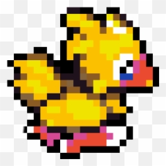 Chocobo Pixel Final Fantasy Sticker - Final Fantasy Chocobo Sprite Emoji,Chocobo Emoji