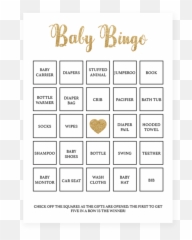 Printable Baby Shower Bingo Cards Gold Baby Bingo Gold - Baby Bingo Game Emoji,Bridal Emoji Pictionary Answer Key