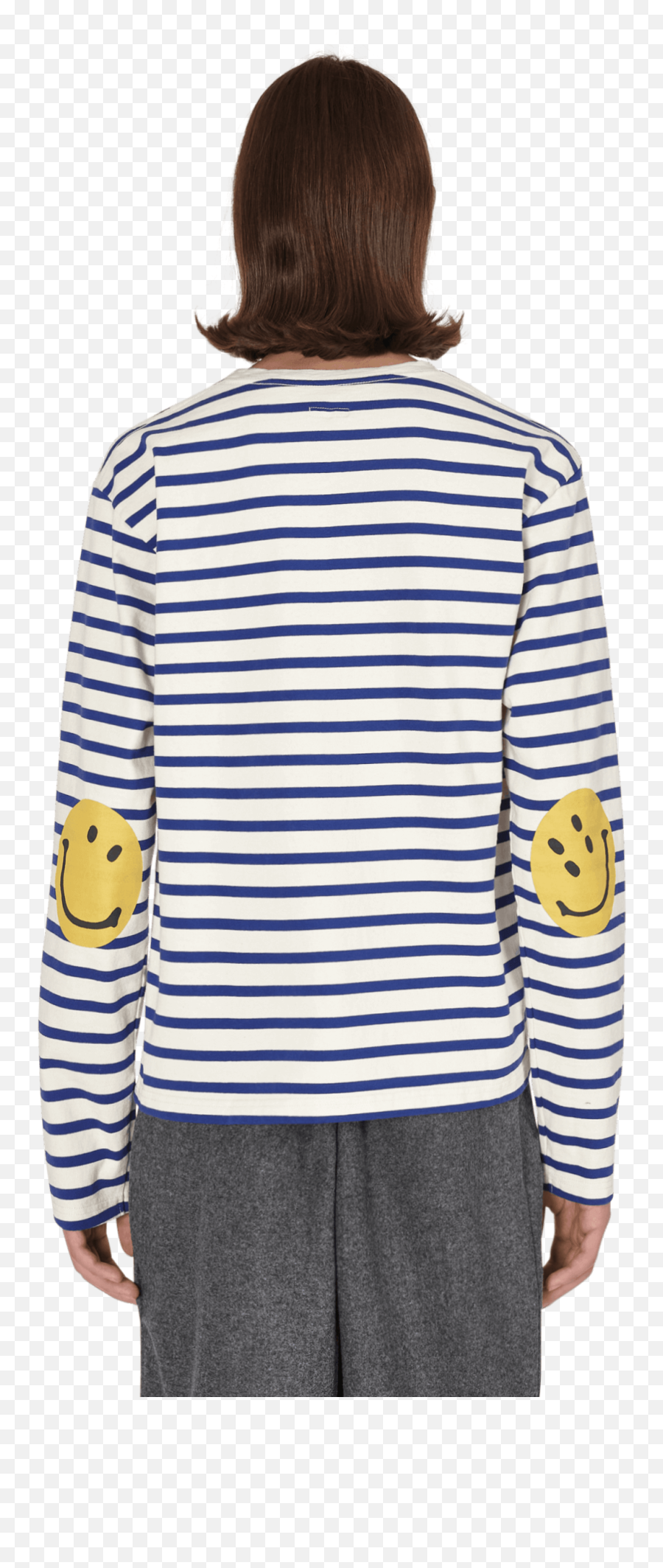 Kapital Smiley Elbow Patch Longsleeve T - Shirt Longsleeve T Bandolera Cruzada Zara Emoji,Pajamas Emoticon
