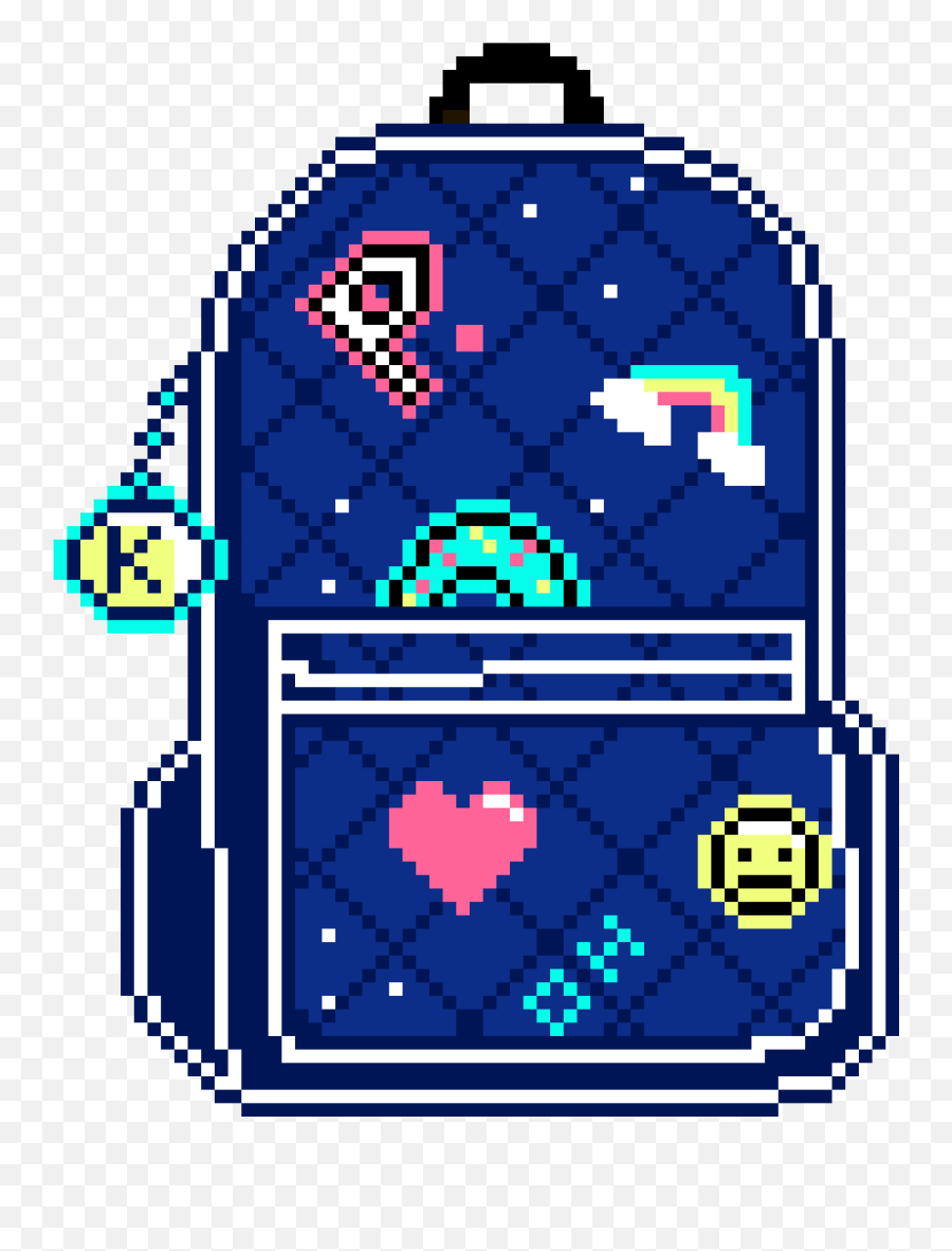 Bag Rainbow P Heart Oh Pixel Blue K Sticker By Mecca - Vertical Emoji,Emoji K