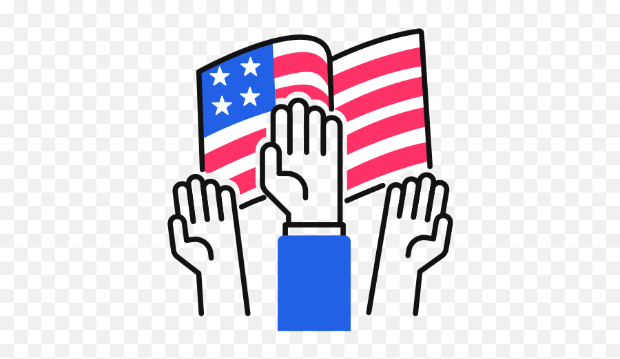 Raise Hands Free Icon Of Us Election 2020 Illustrations - American White House Icon Emoji,Emoticons Raise Your Hand