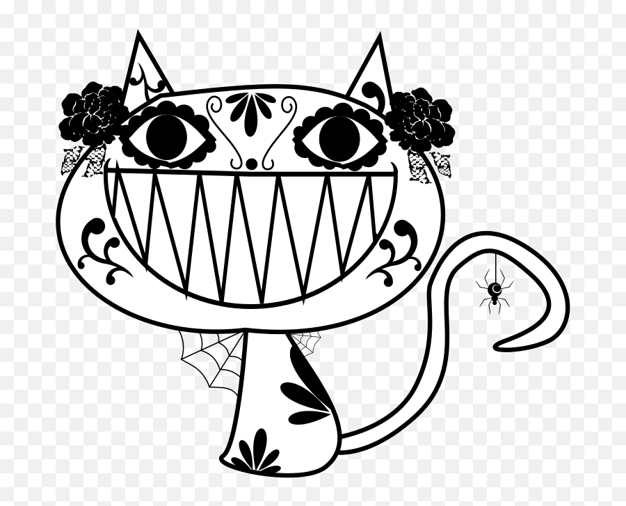 Free Clip Art Catrina Smily Cat By Jeukel - Catrina Gato Dibujo Emoji,Powerfist Emoticon
