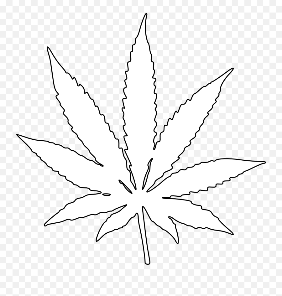 Cannabis Leaf Outline Png Free For - Transparent White Weed Leaf Emoji,Cannibis Leaf Emoticons