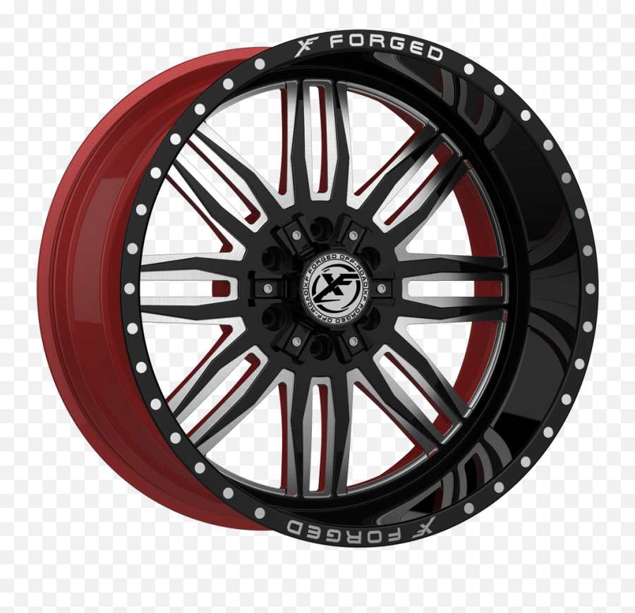 Xf Offroad Forged Xfx - 303 Gloss Black And Milled With Red Xf Offroad Wheels Emoji,Work Emotion Deep Concave Black 18x10.5