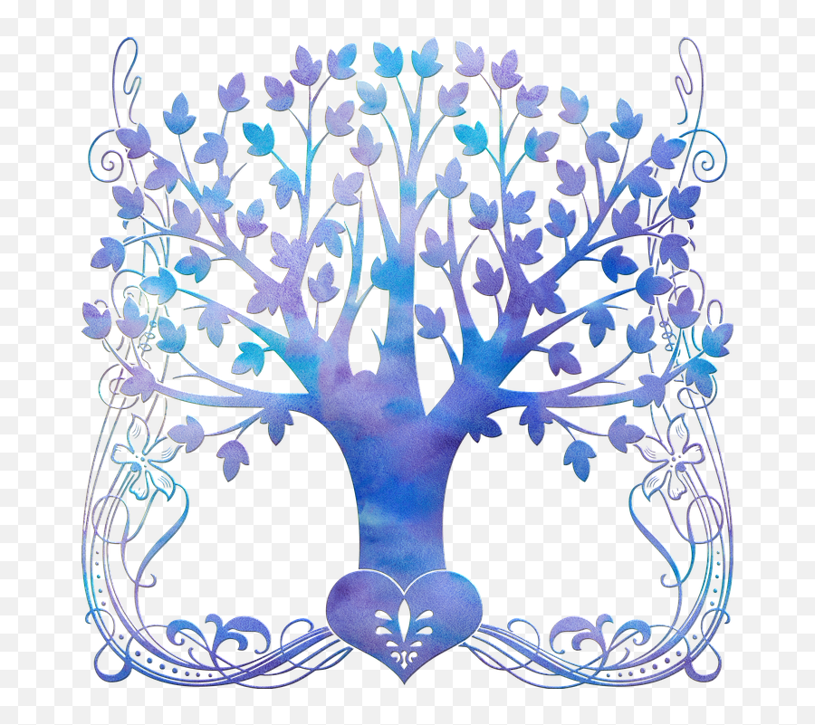 Nature Spiritual Tree Frame - Acuarela Arbol De La Vida Emoji,Tree Of Life Emotions