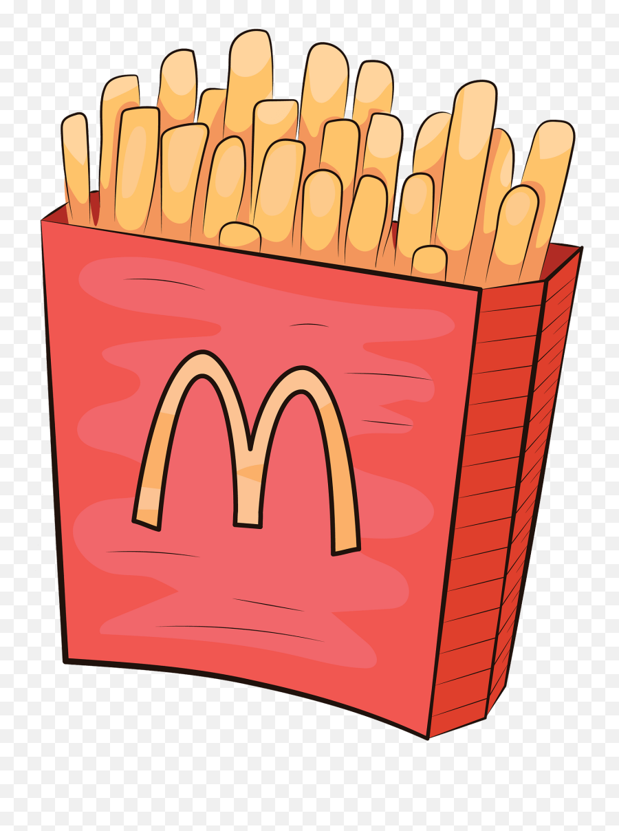 French Fries Clipart - Clipart Of French Fries Emoji,Fried Potato Chips Emoji Text
