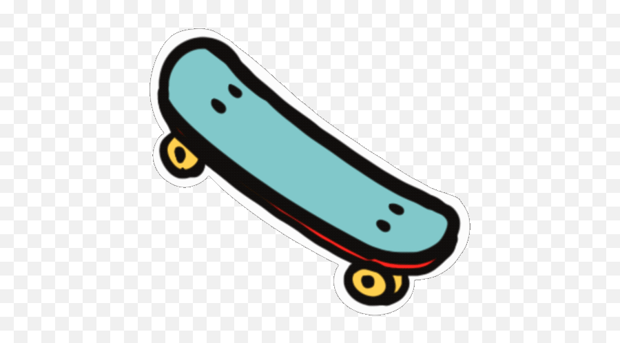 Cool Animated Stickers By David Calabro - Skateboard Deck Emoji,Skateboarding Emoji