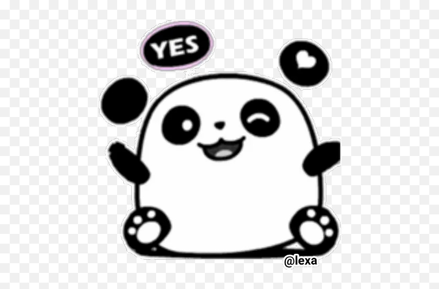 Sticker Maker - Pan Panda Emoji,Sleep Emoji Black And White