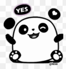 Sticker Maker - Pan Panda Emoji,Sleep Emoji Black And White