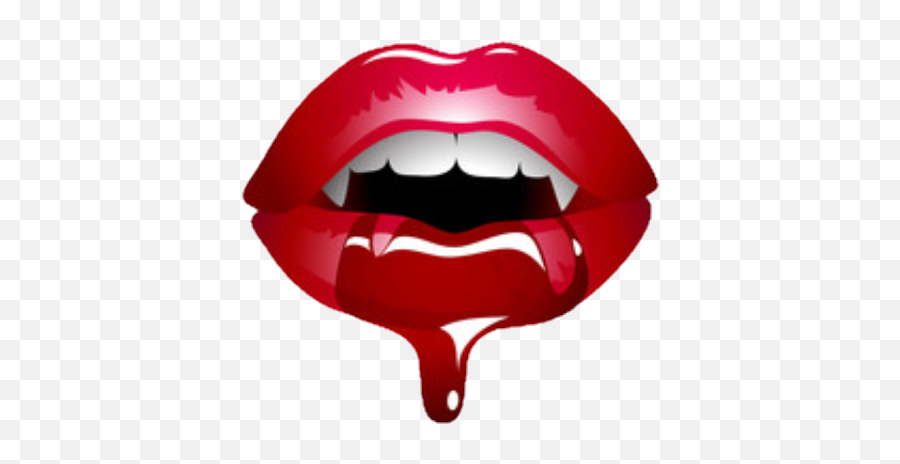 Vampire Lips Blood Freetoedit Sticker By Jessicaknable Emoji,Woman Vampire Emoji