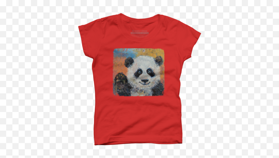 New Panda Girlu0027s T - Shirts Design By Humans Emoji,Panda Emoji Chibi Png